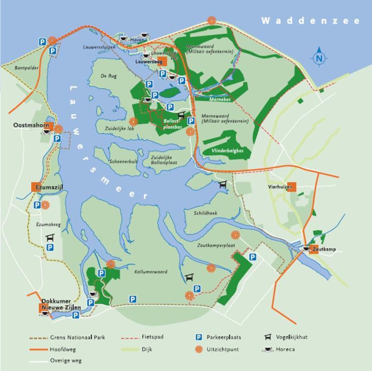 De Lauwersmeer Vogel Mit Eingezaeuntem Garten Anjum Bagian luar foto